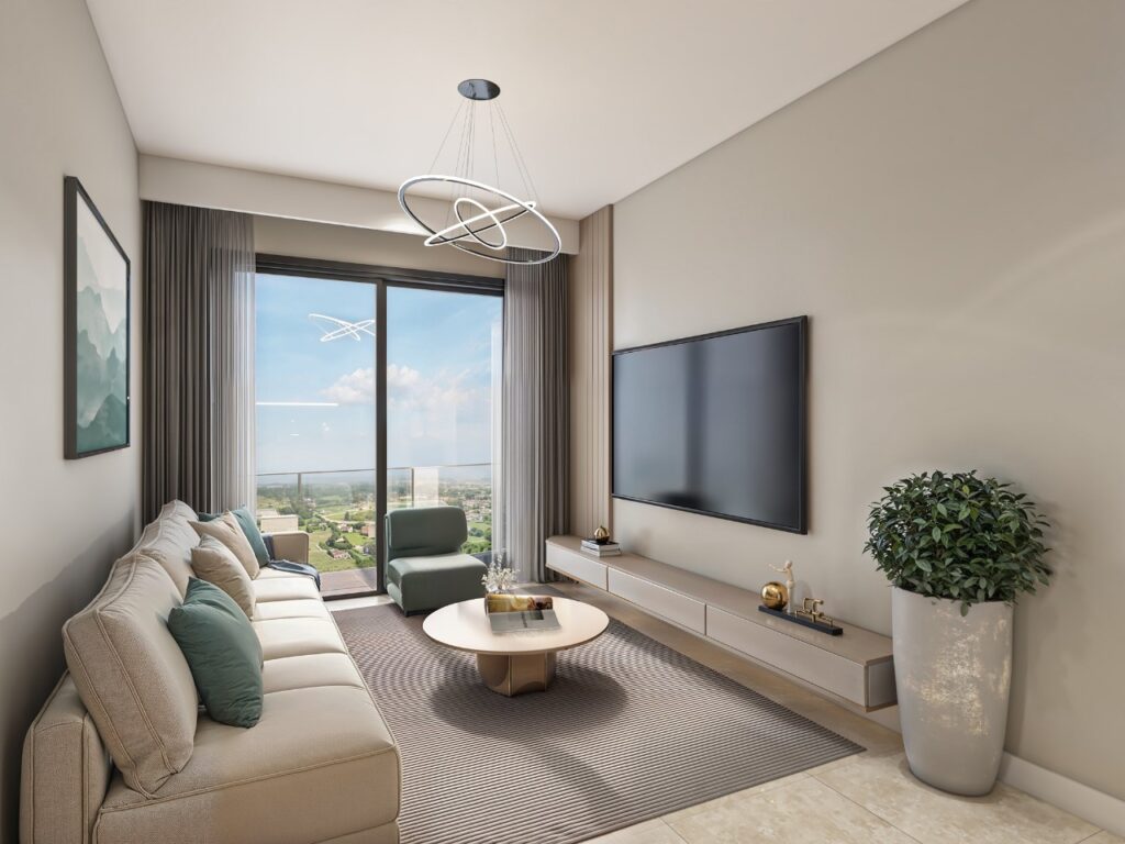 Astana Residence Apartment Living Area
