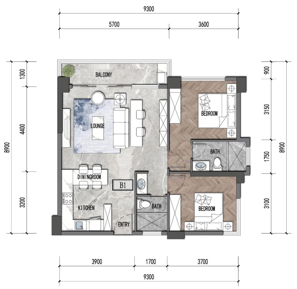 Mogotio Oasis Apartment Floor Plan