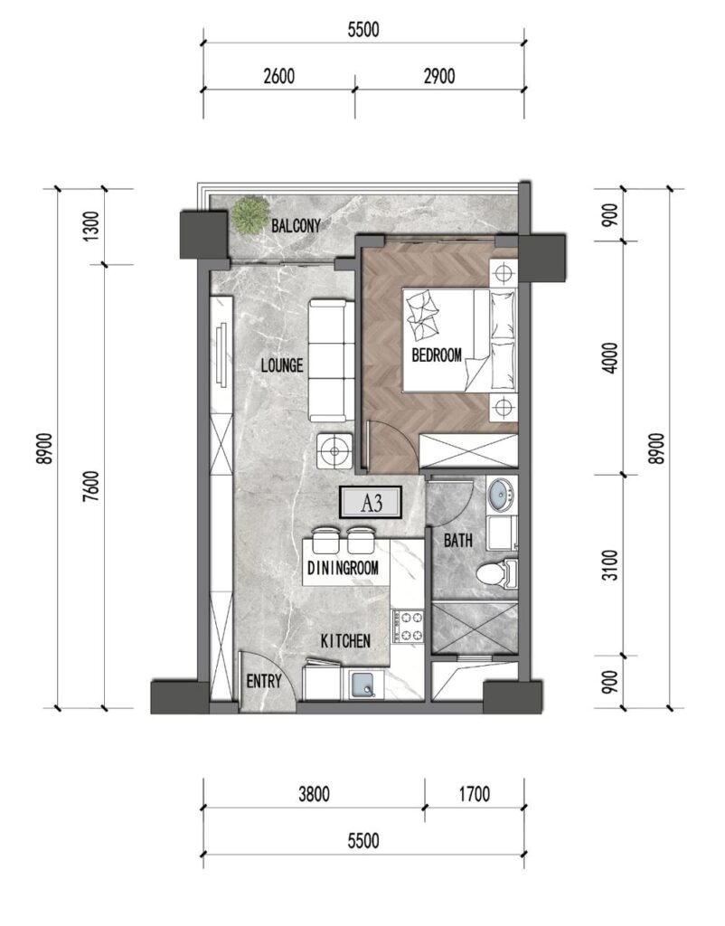 Mogotio Oasis Apartment Floor Plan