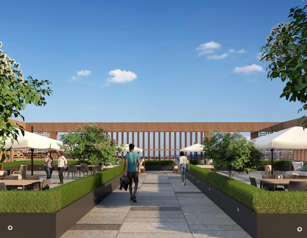 3rd Avenue Park Apartment Garden and walking Pavement