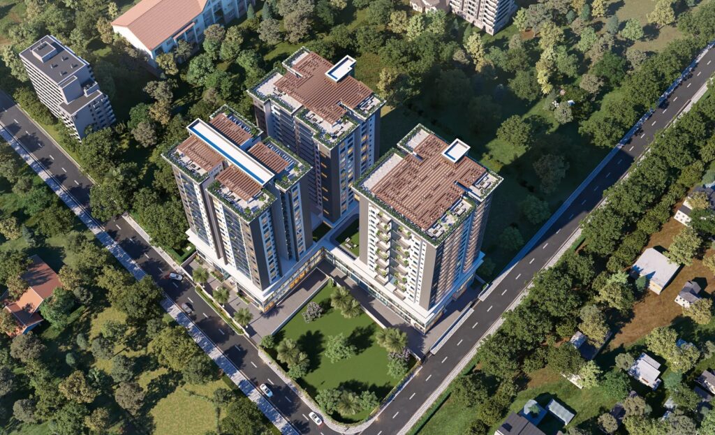 Marjaan Suites and Residency Apartment Building Aerial View
