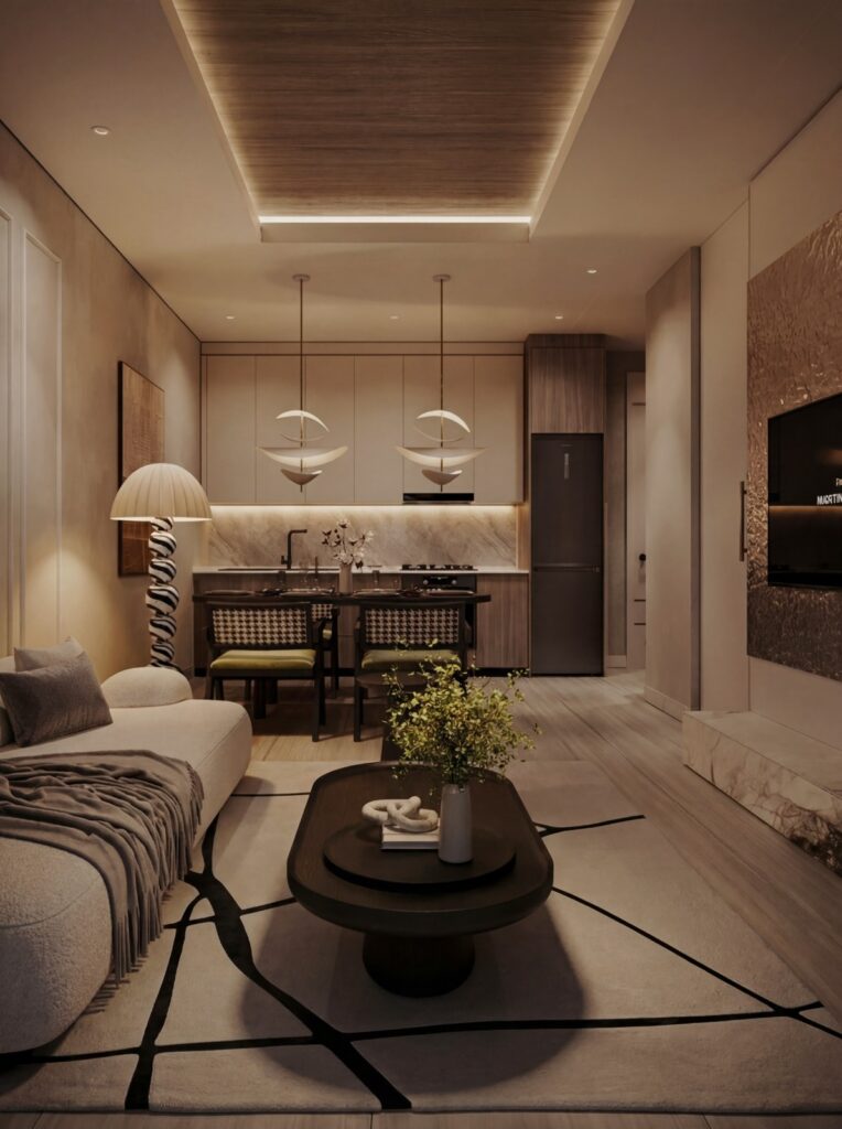 A-one Acacia Kilimani Apartment Living Area