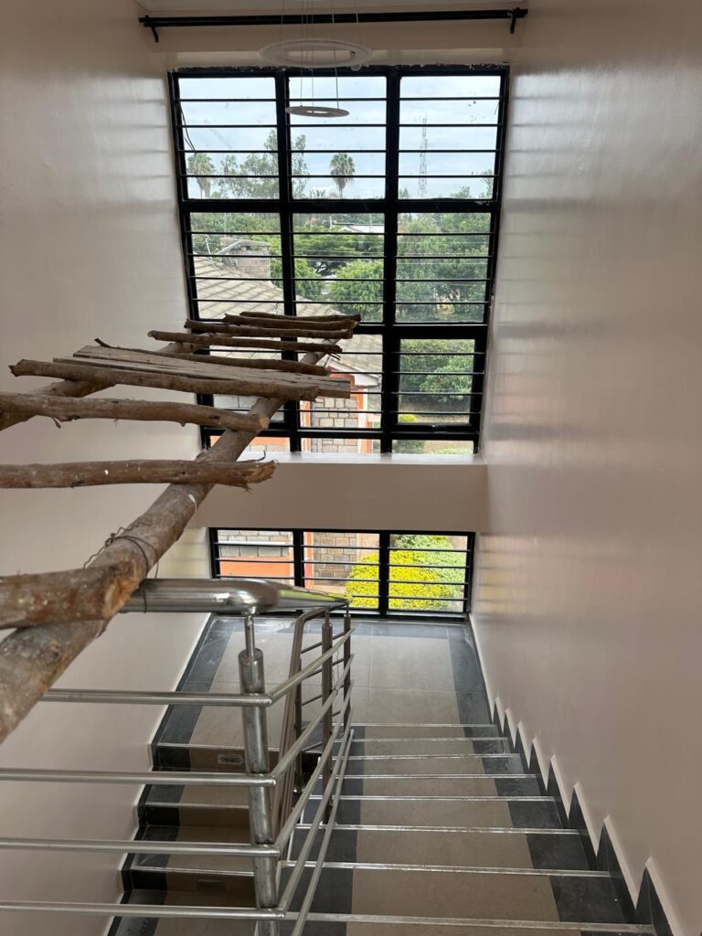 Staircase Large windows at Own Compound 4 Bedroom Maisonette to let in Kahawa Sukari